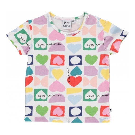 Beau Loves T-shirt Jellybeanzkids Beau Loves Hearts Baby T-shirt
