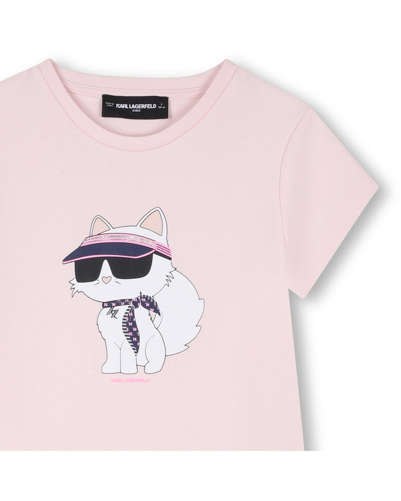 Karl Choupette Illustration Dress-Pink – JellyBeanz Kids