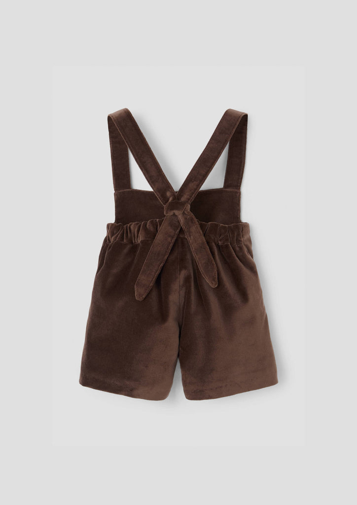 popelin / 25AW Brown dungarees サイズ2-3y Popelin Brown Velvet Dungarees – JellyBeanz Kids