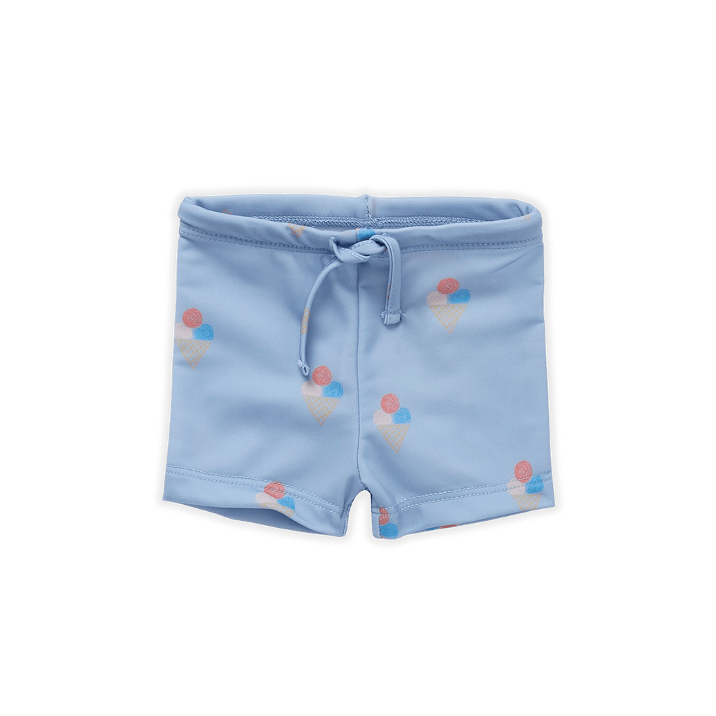 Sproet & Sprout swimwear Jellybeanzkids Sproet & Sprout Jersey Ice Cream Print Swim Shorts-Blue