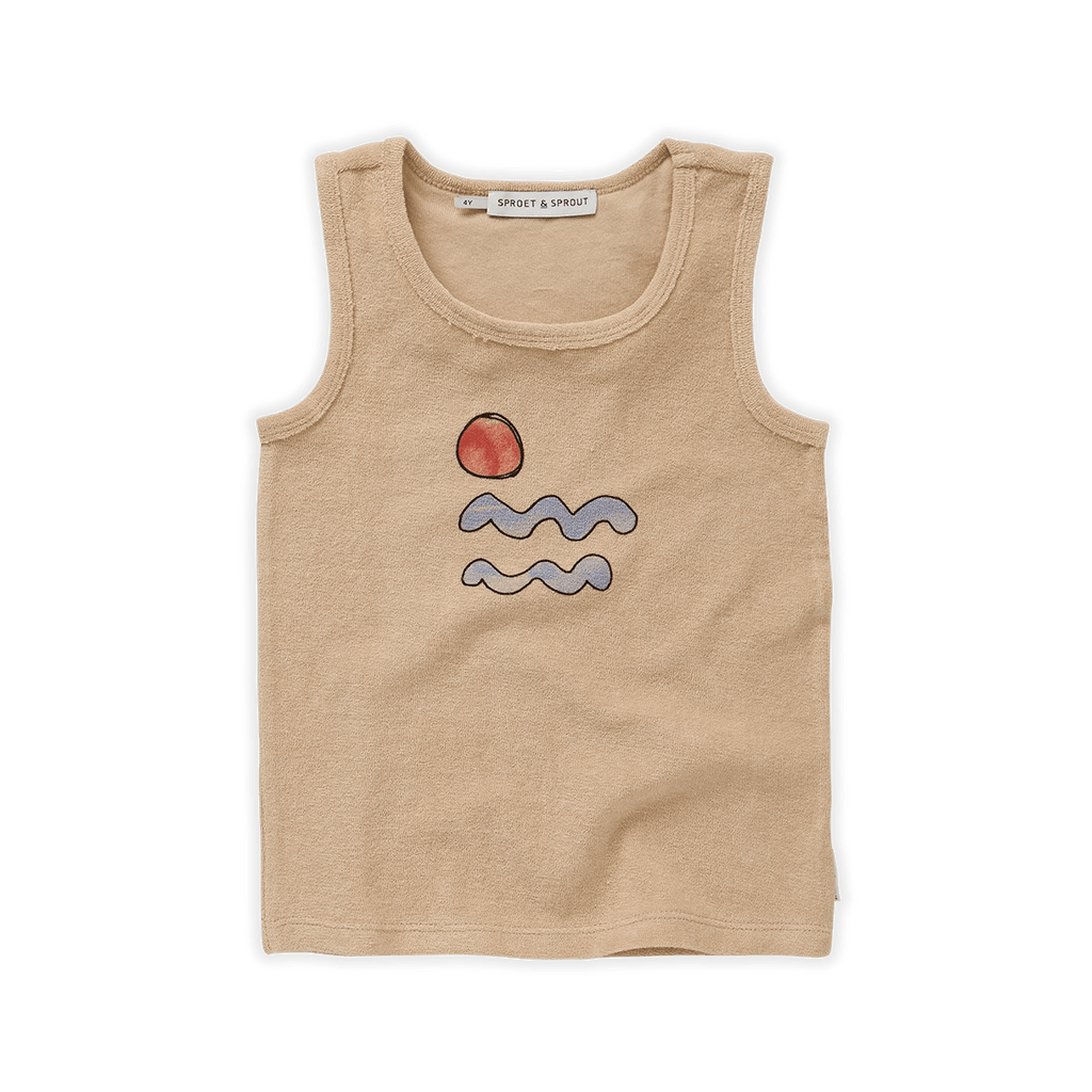 Sproet & Sprout Tank Top Jellybeanzkids Sproet & Sprout Waves Tank