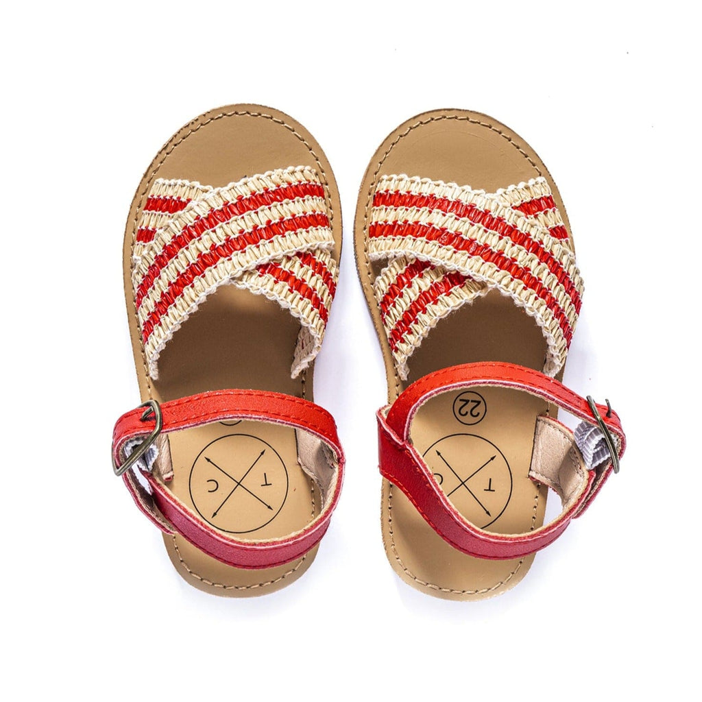 Tannery&Co Shoes Jellybeanzkids Tannery Picnic Sandals-Red