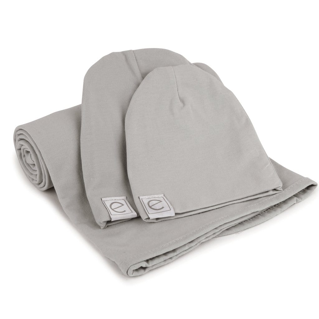 Ely's&Co. Accessories Jellybeanzkids Ely's & Co. Swaddle & Beanie Gift Set - Grey OS