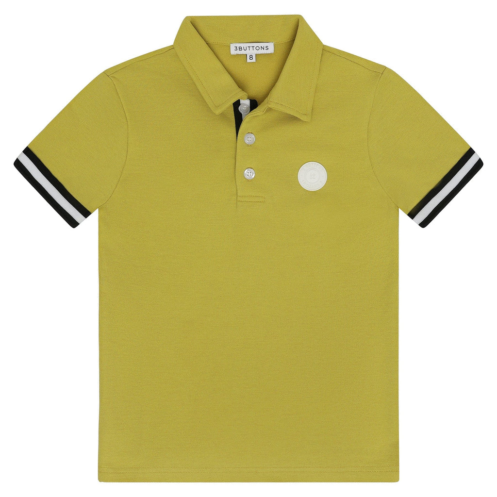 3Buttons Polo Jellybeanzkids 3 Buttons Stripe Polo - Lime