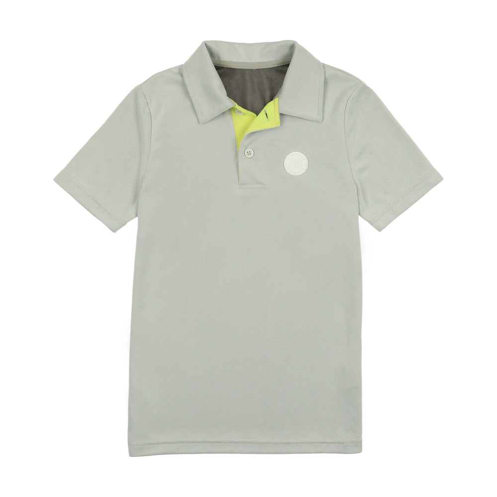 3Buttons T-shirt Jellybeanzkids 3 Buttons Dri Fit Mesh Polo-Grey/Green