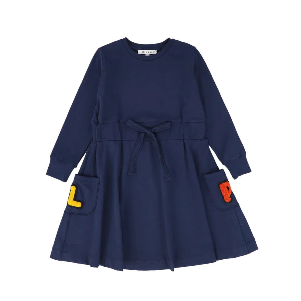 Little Parni LP Pocket Dress- Navy