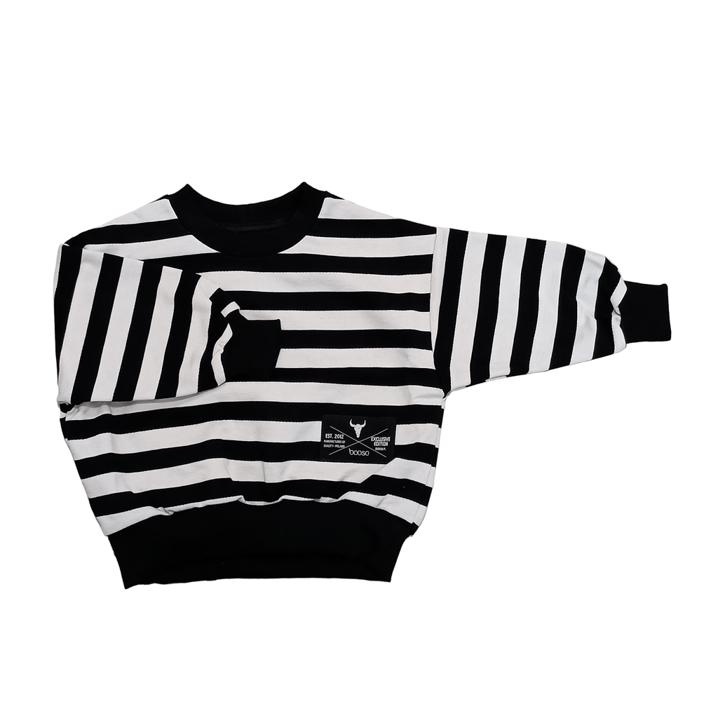 Booso French Terry Striped Sweatshirt