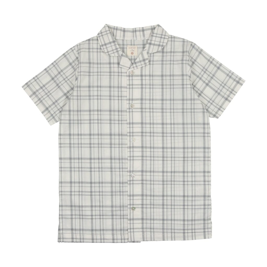 Analogie by Lil Legs Shirt Jellybeanzkids Analogie Collar Shirt- Light Blue Plaid