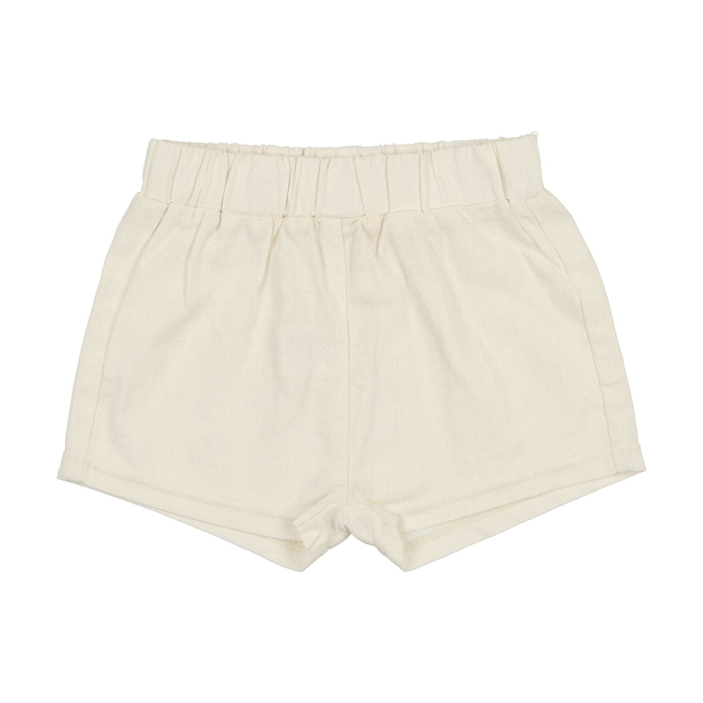Analogie by Lil Legs shorts Jellybeanzkids Analogie Linen Pull On Shorts- Cream