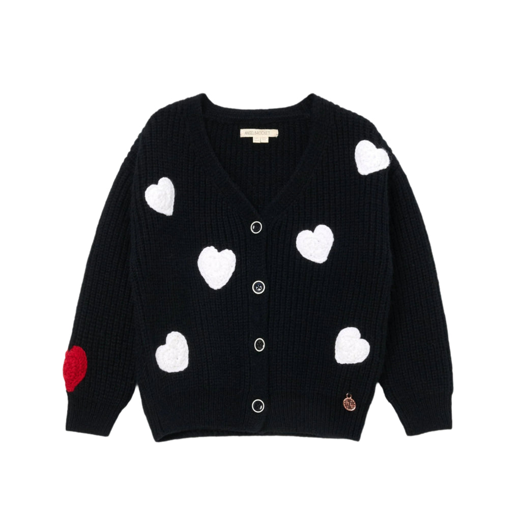 Angel&Rocket Cardigan Jellybeanzkids Angel & Rocket Everly Heart Cardigan