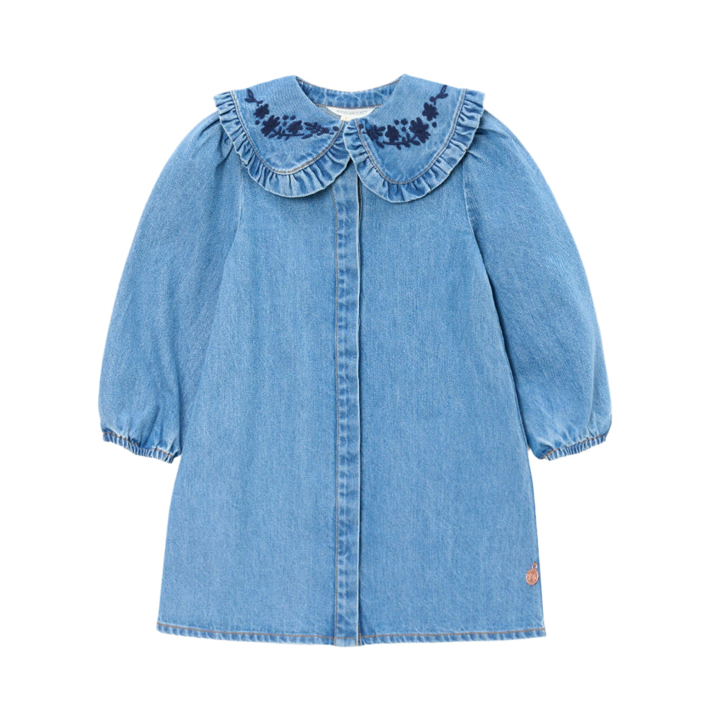 Angel&Rocket DRESS Jellybeanzkids Angel & Rocket Aria Denim Embroidered Collar Dress