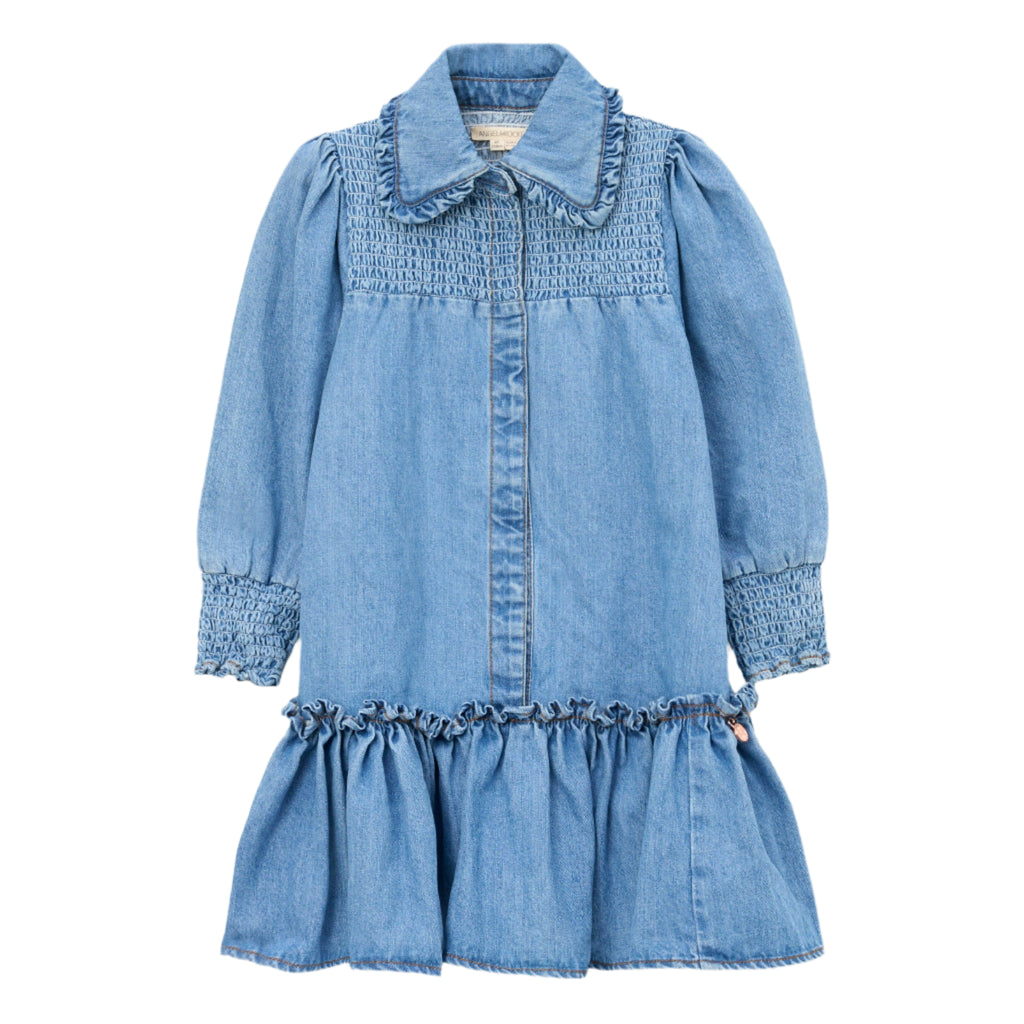 Angel&Rocket DRESS Jellybeanzkids Angel & Rocket Harper Shirred Denim Shirt Dress