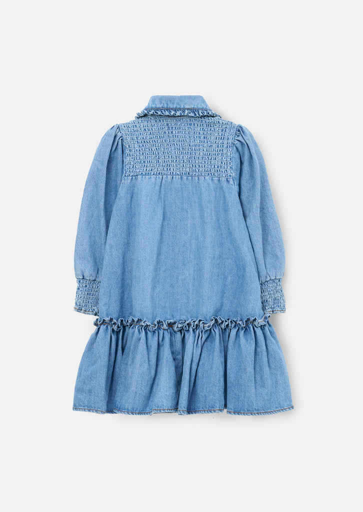 Angel&Rocket DRESS Jellybeanzkids Angel & Rocket Harper Shirred Denim Shirt Dress