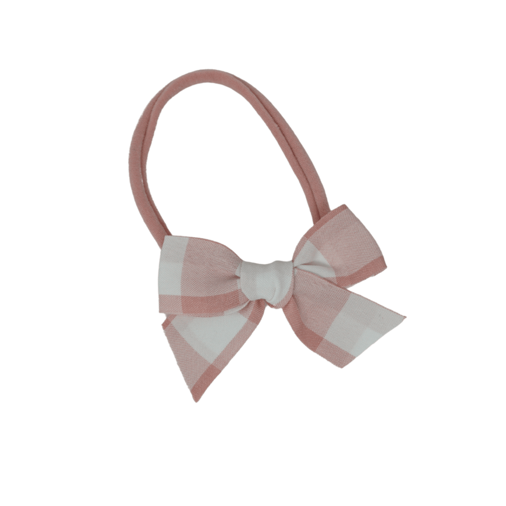 Bandeau Accessories Jellybeanzkids Bandeau Plaid Collection Baby Modal Band-Pink
