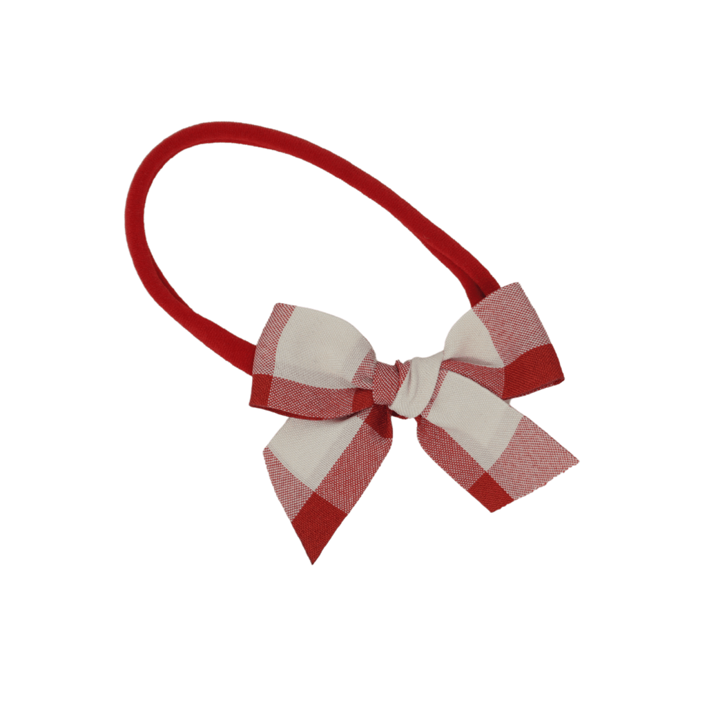Bandeau Accessories Jellybeanzkids Bandeau Plaid Collection Baby Modal Band-Red