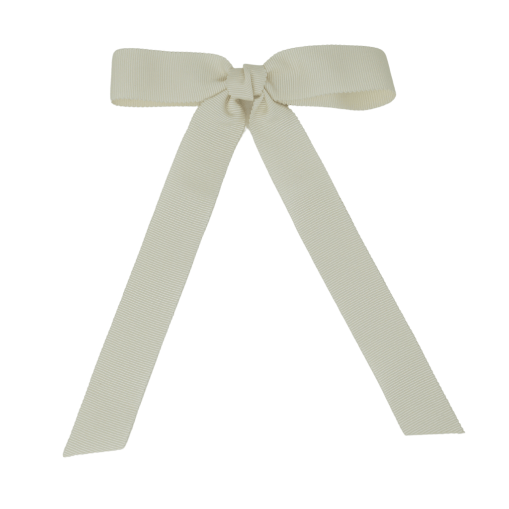 Bandeau Accessories Jellybeanzkids Bandeau Luxe Grosgrain Large Bow Clip-Cream One Size