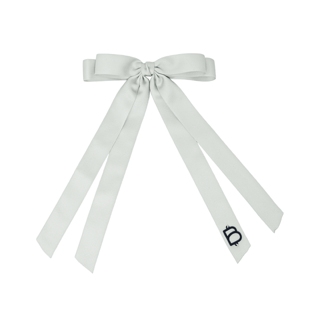 Bandeau Accessories Jellybeanzkids Bandeau Satin Classics Large Bow Clip- White One Size