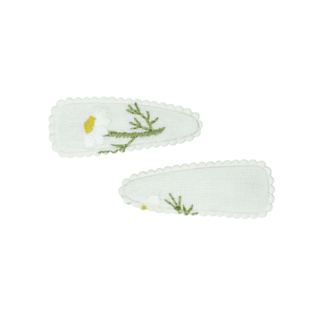 Bandeau Accessories Jellybeanzkids Bandeau Scattered Embroidered Floral Snap Clip Set One Size