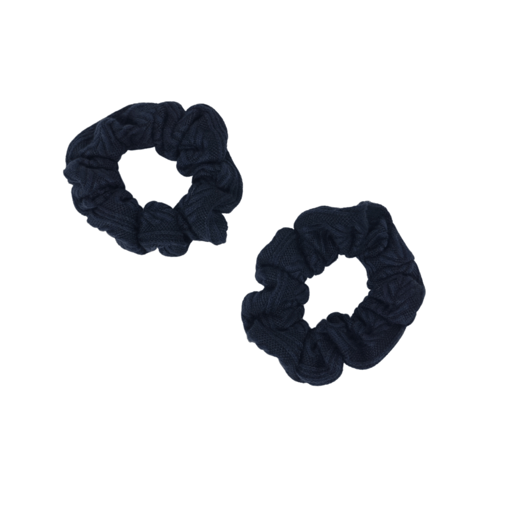 Bandeau Accessories Jellybeanzkids Bandeau Cable School Mini Scrunchie Set - Navy OS