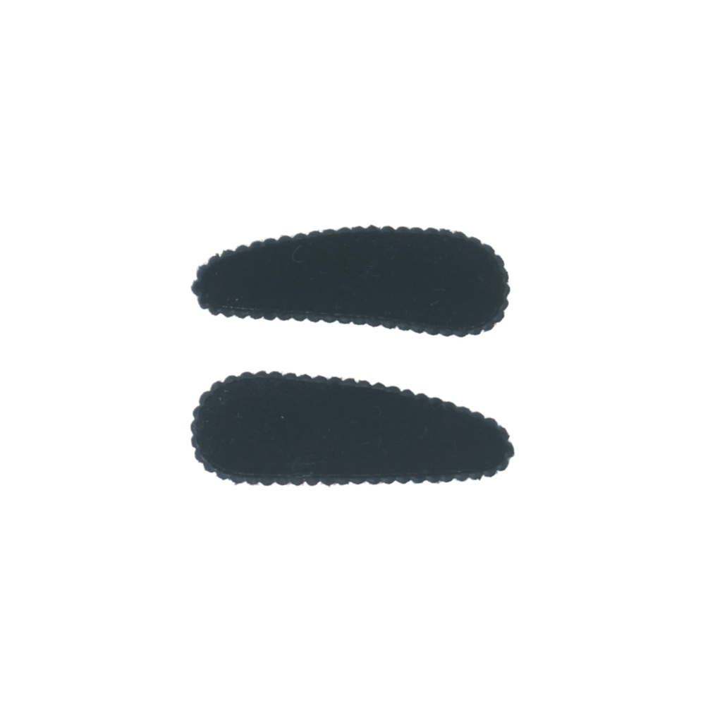 Bandeau Accessories Jellybeanzkids Bandeau Classic Velvet Snap Clip Set - Black OS