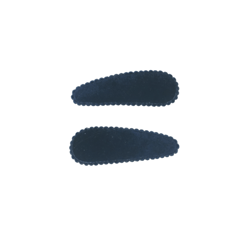Bandeau Accessories Jellybeanzkids Bandeau Classic Velvet Snap Clip Set - Navy OS
