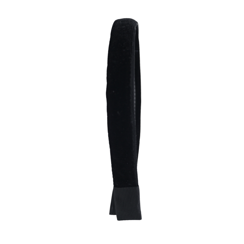 Bandeau Accessories Jellybeanzkids Bandeau Classic Velvet Thin Flat Headband - Black OS