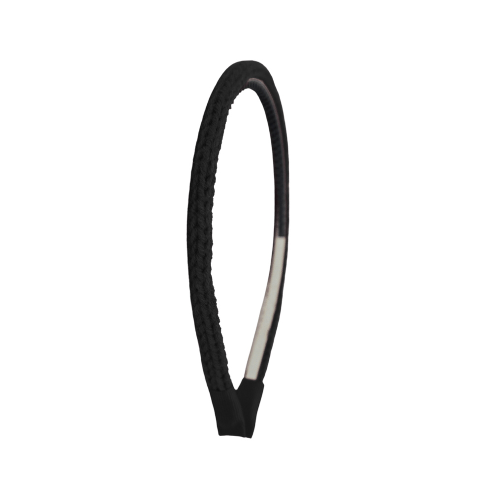 Bandeau Accessories Jellybeanzkids Bandeau Knitted Wintery Rope Thin Headband - Black OS