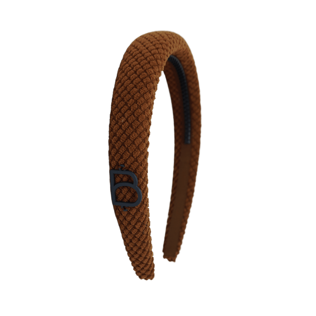 Bandeau Headband Jellybeanzkids Bandeau Quilted Corduroy Classic Padded Headband- Caramel OS