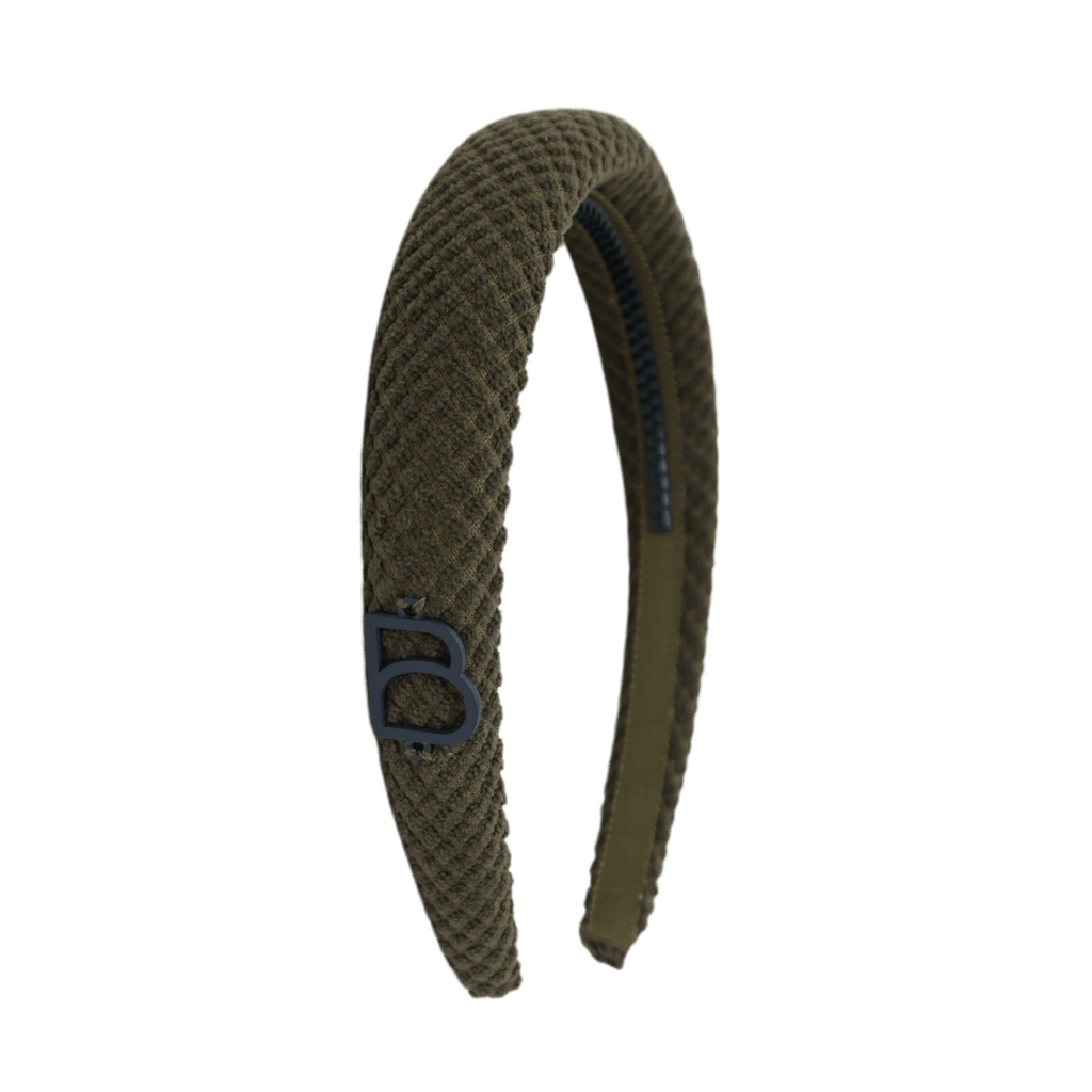 Bandeau Headband Jellybeanzkids Bandeau Quilted Corduroy Classic Padded Headband- Green OS