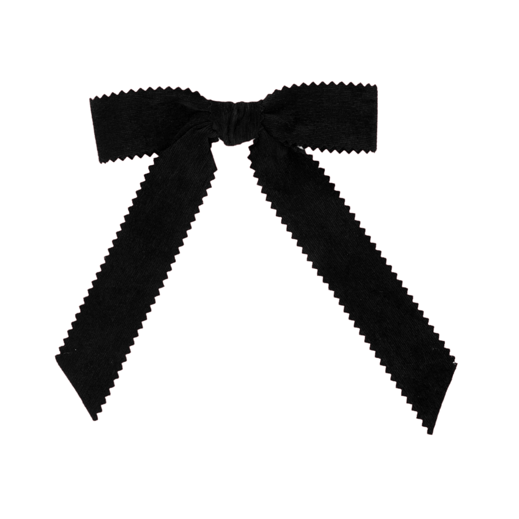 Bandeau Headband Jellybeanzkids Bandeau Textured Velvet Large Bow Clip- Black OS