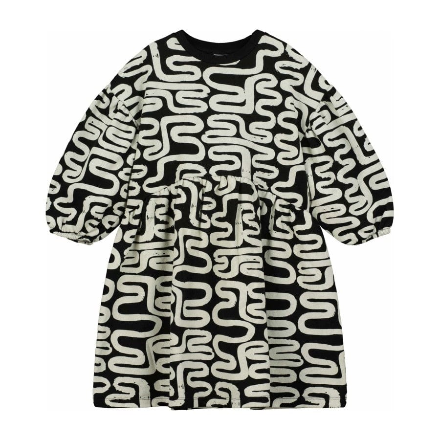 Beau Loves Dress Jellybeanzkids Beau Loves Black Noodles Gathering Dress