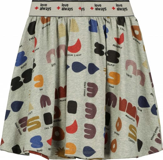 Beau Loves Dress Jellybeanzkids Beau Loves Grey Marl 'What Do You See?' Circle Skirt