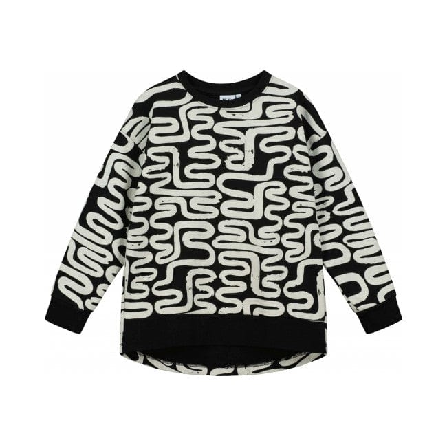 Beau Loves Sweater Jellybeanzkids Beau Loves Black Noodles Relaxed Fit Sweater