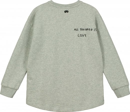 Beau Loves Sweater Jellybeanzkids Beau Loves Grey Marl 'Grow Slowly' Relaxed Fit Sweater