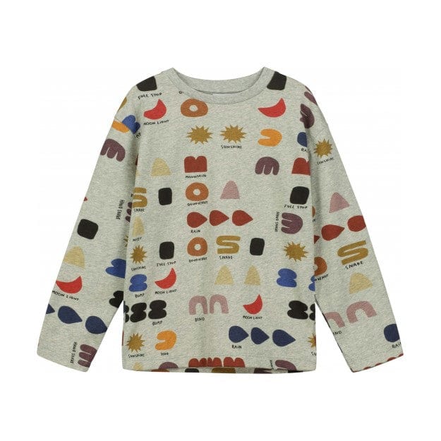 Beau Loves Sweater Jellybeanzkids Beau Loves Grey Marl 'What Do You See?' Long Sleeve T-shirt