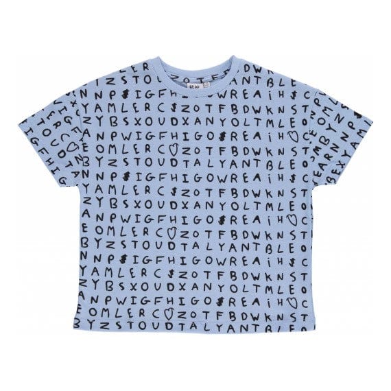Beau Loves T-shirt Jellybeanzkids Beau Loves Blue Alphabet T-shirt