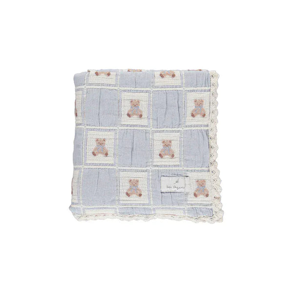 Bebe Organic Teddy Bear Blanket-Blue – JellyBeanz Kids