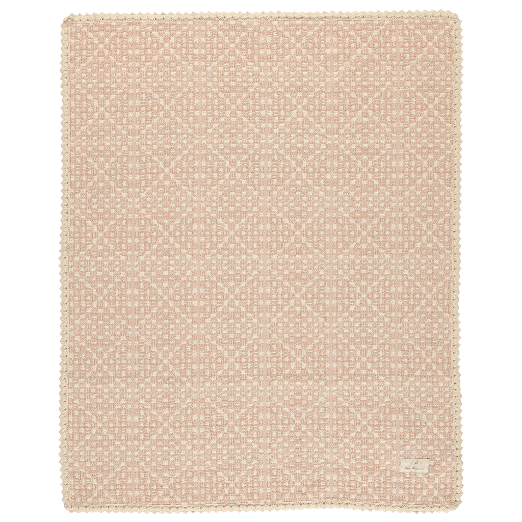 Bebe Organic Blanket Jellybeanzkids Bebe Organic Crochet Blanket- Faded Rose OS