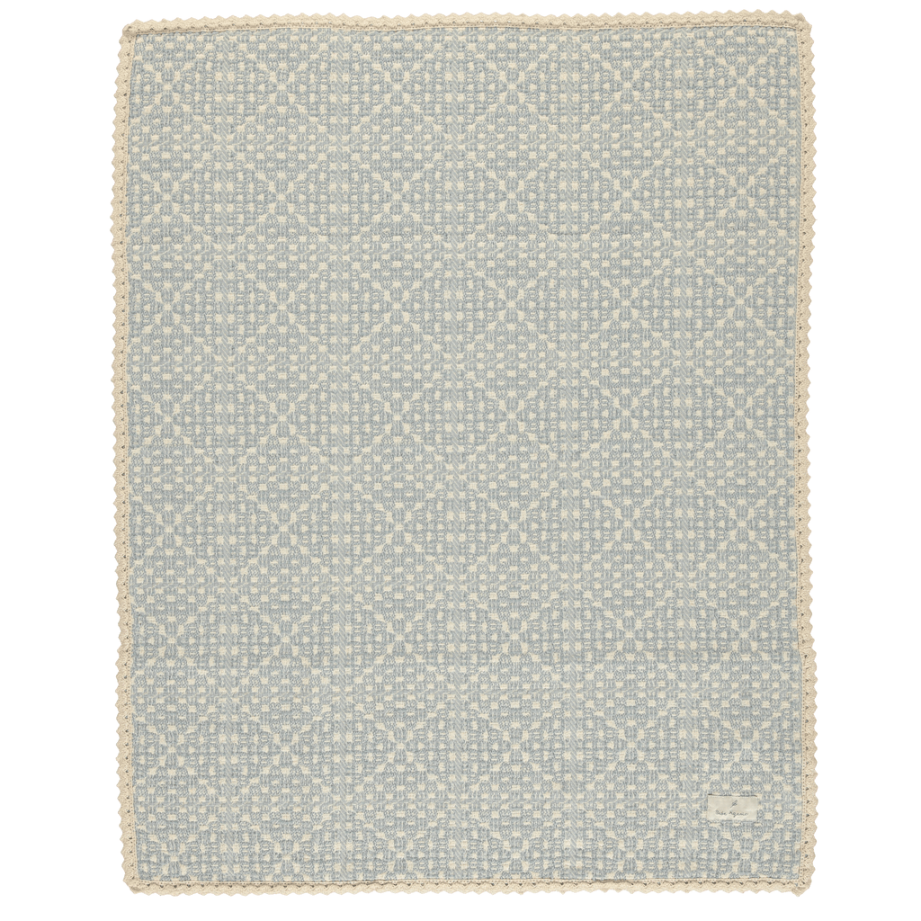 Bebe Organic Blanket Jellybeanzkids Bebe Organic Crochet Blanket- Sky Blue OS