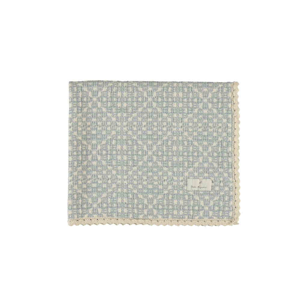 Bebe Organic Blanket Jellybeanzkids Bebe Organic Crochet Blanket- Sky Blue OS