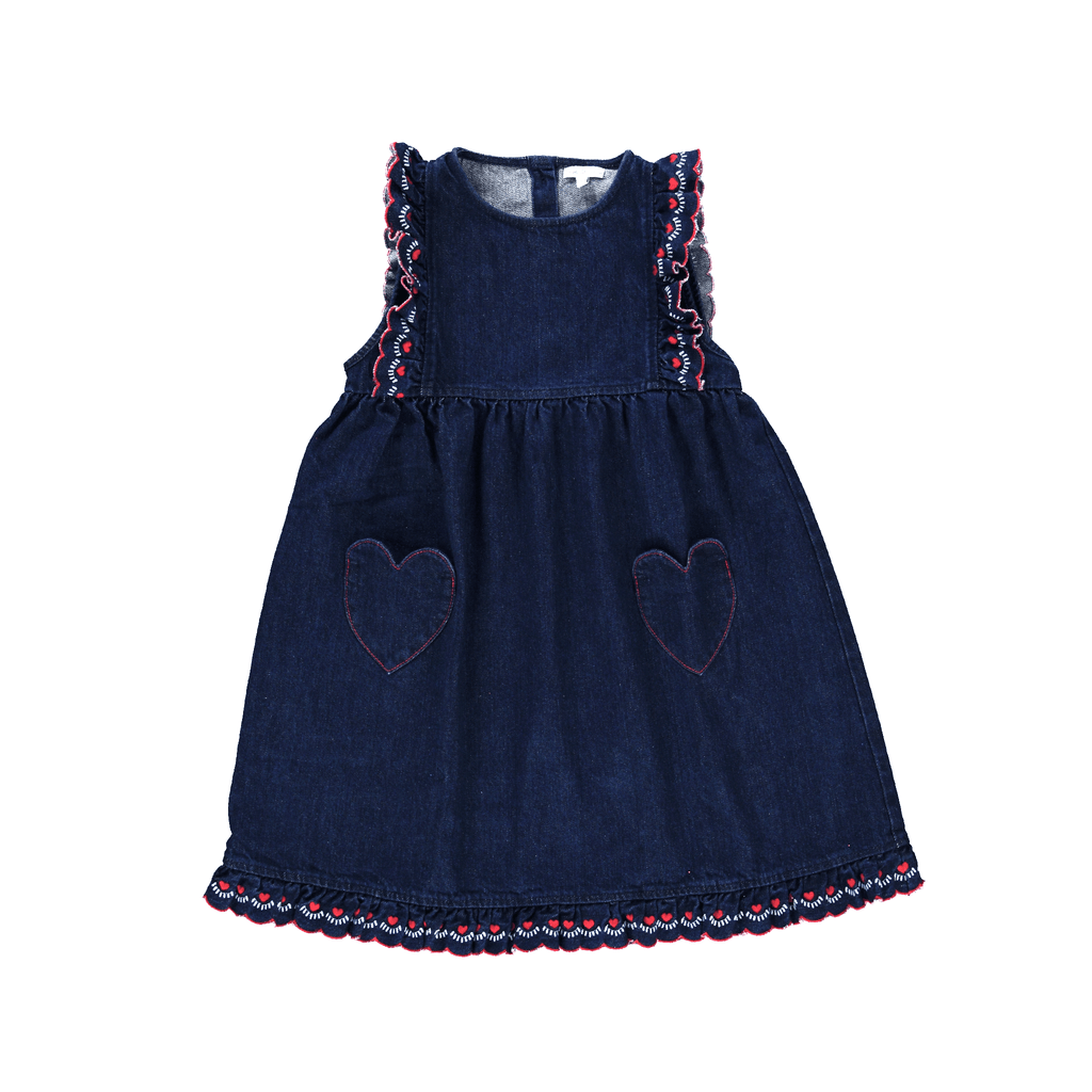 Bebe Organic dress Jellybeanzkids Bebe Organic Tessa Apron Dress- Denim