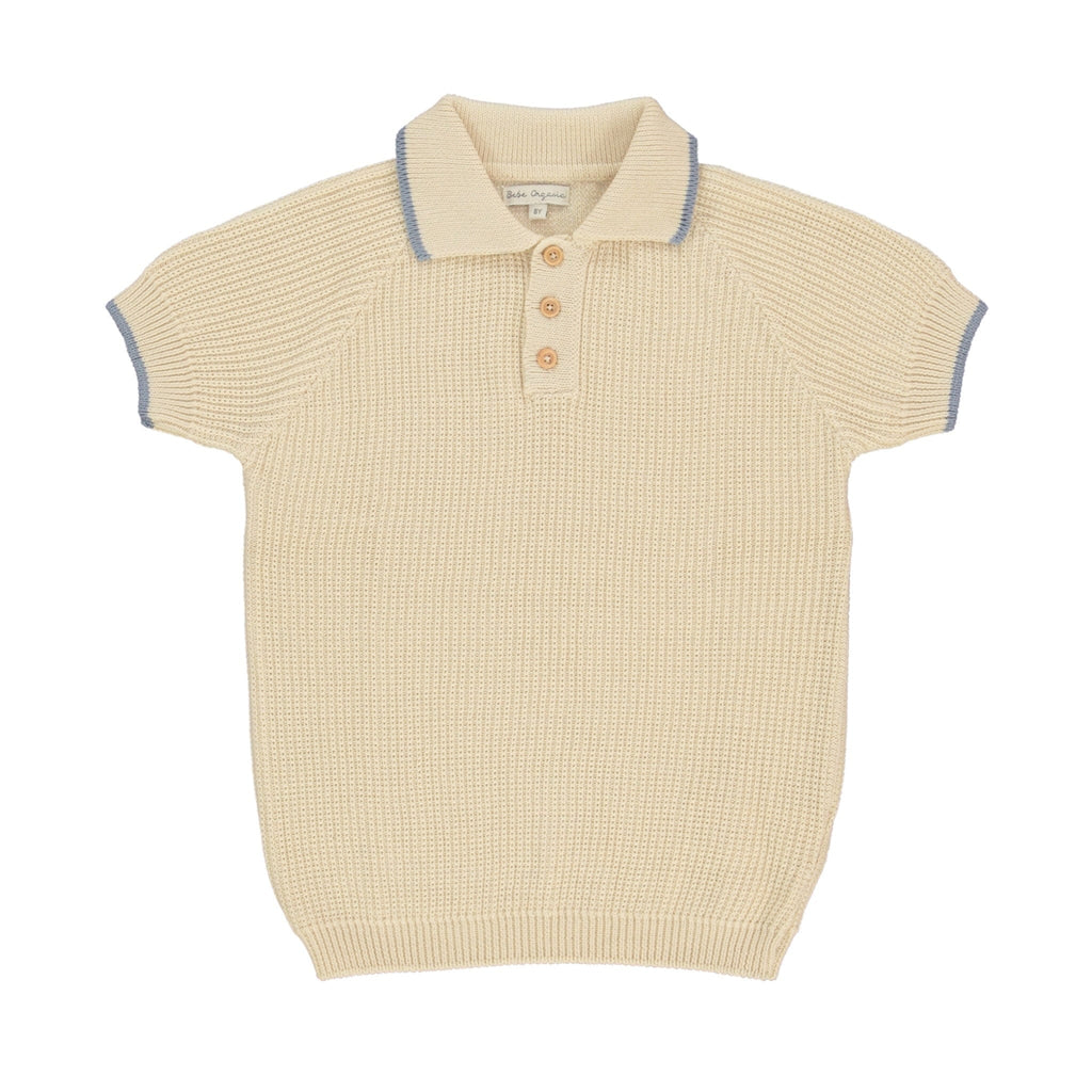 Bebe Organic Polo Jellybeanzkids Bebe Organic Kane Knit Polo