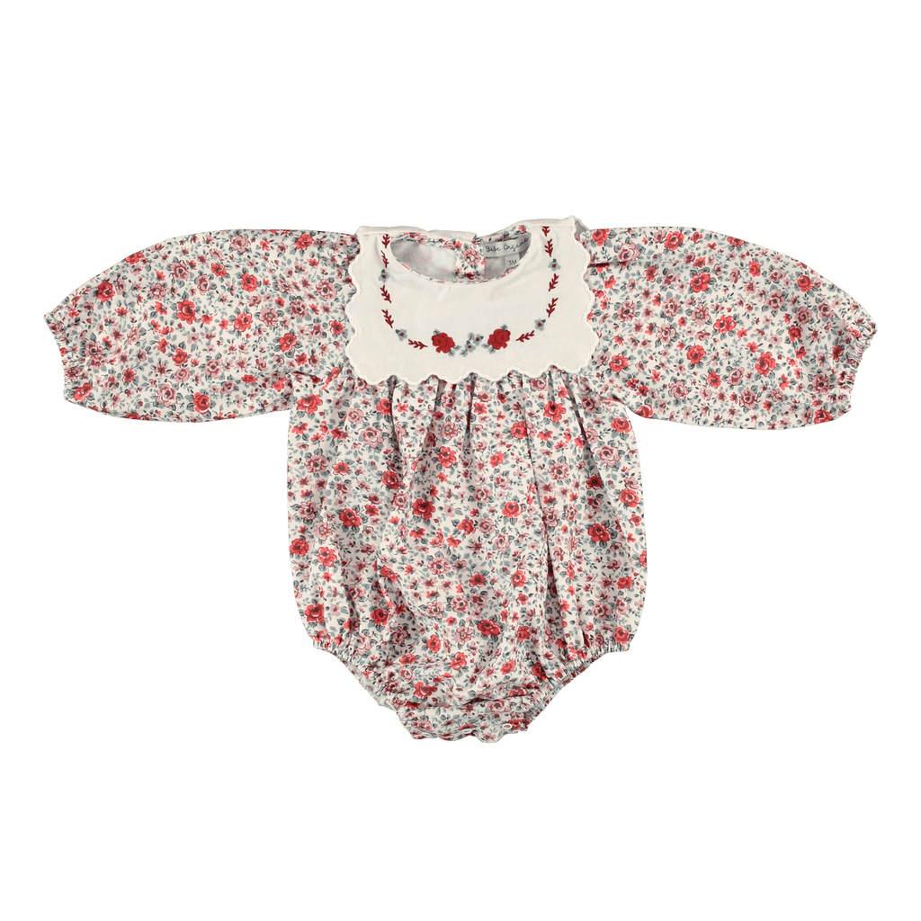 Bebe Organic Romper Jellybeanzkids Bebe Organic Clementine Romper- Sweet Roses