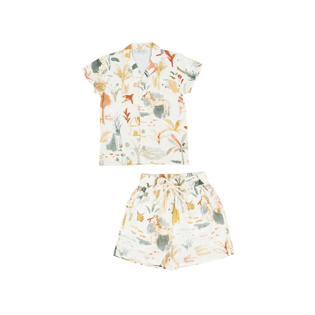 Bebe Organic Set Jellybeanzkids Bebe Organic Marcel Watercolour Short Set