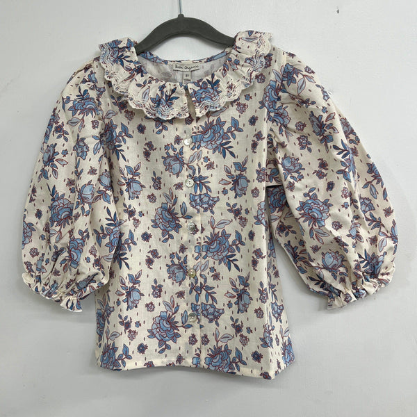 Bebe Organic Long Sleeve Ingrid Blouse- Sky Rose