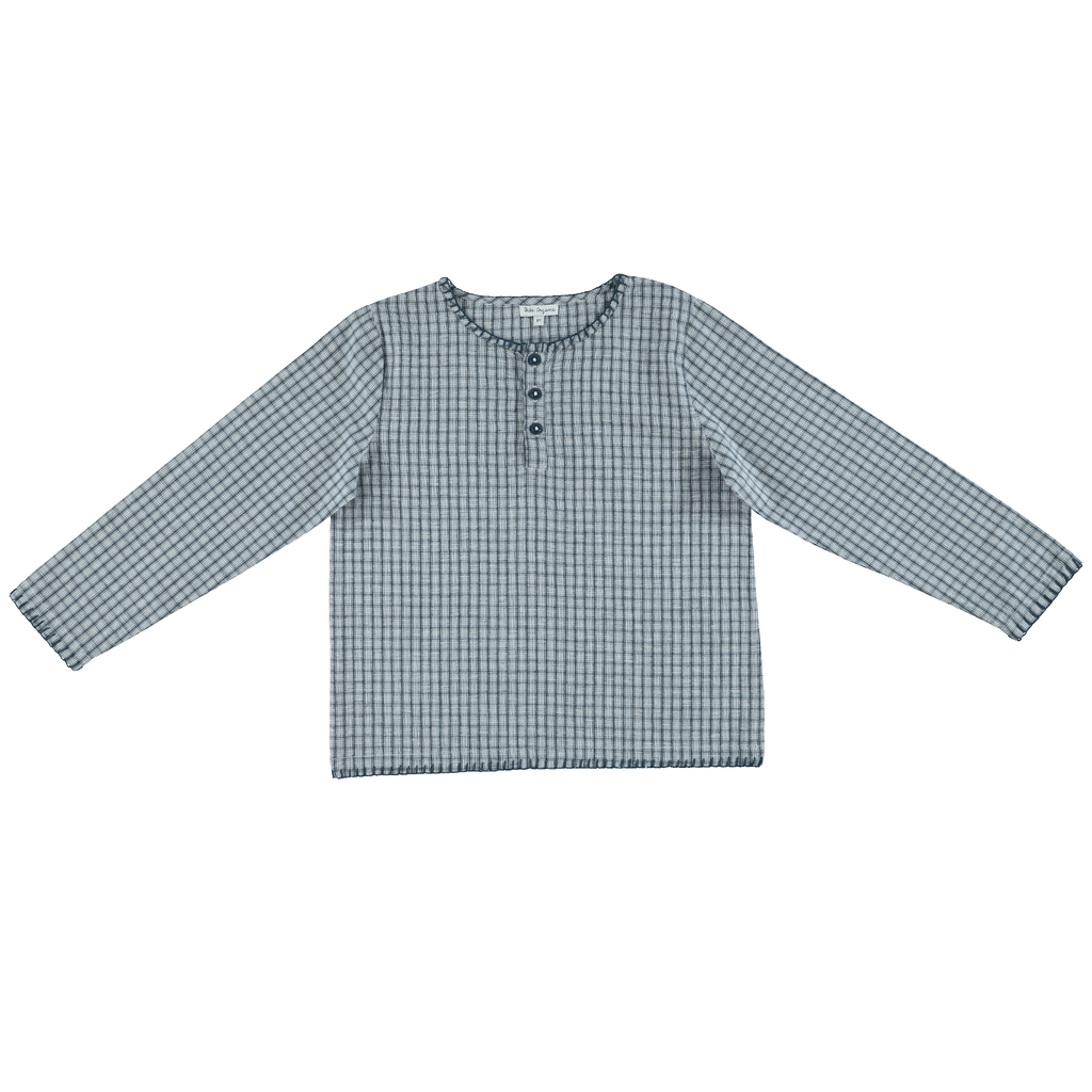Bebe Organic Shirt Jellybeanzkids Bebe Organic Rigel Shirt- Blue Check