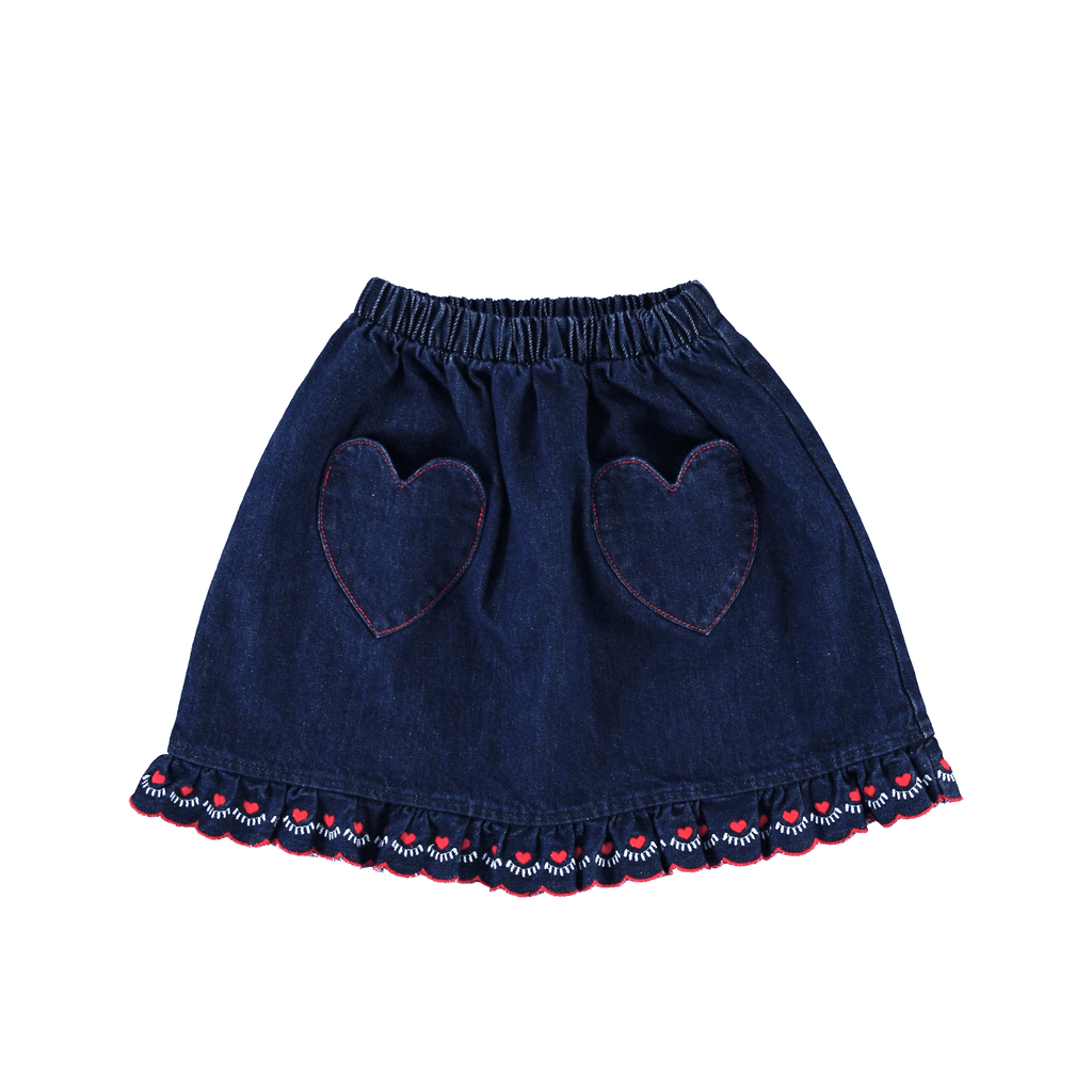 Bebe Organic Skirt Jellybeanzkids Bebe Organic Tessa Skirt- Denim