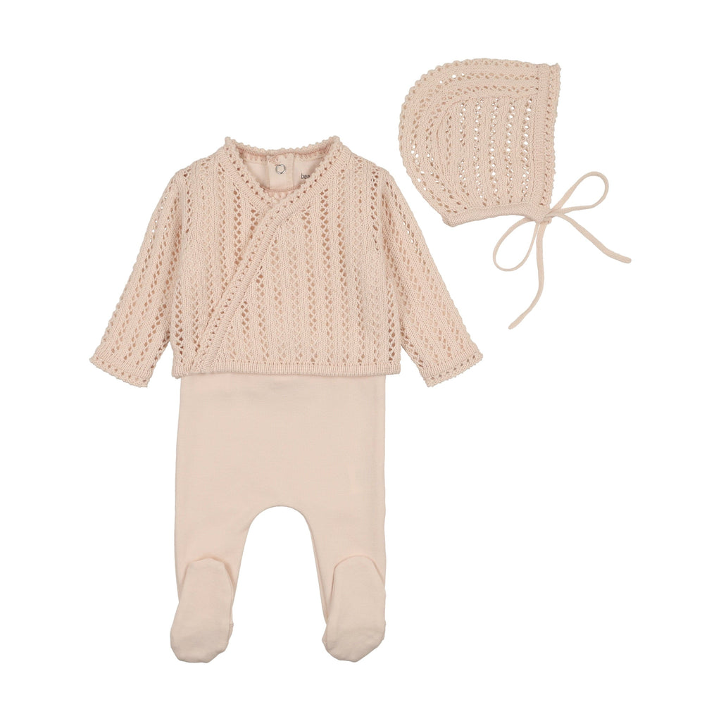 Bee&Dee Footie Jellybeanzkids Bee & Dee Boutique Dainty Sweater Footie-Champange pink