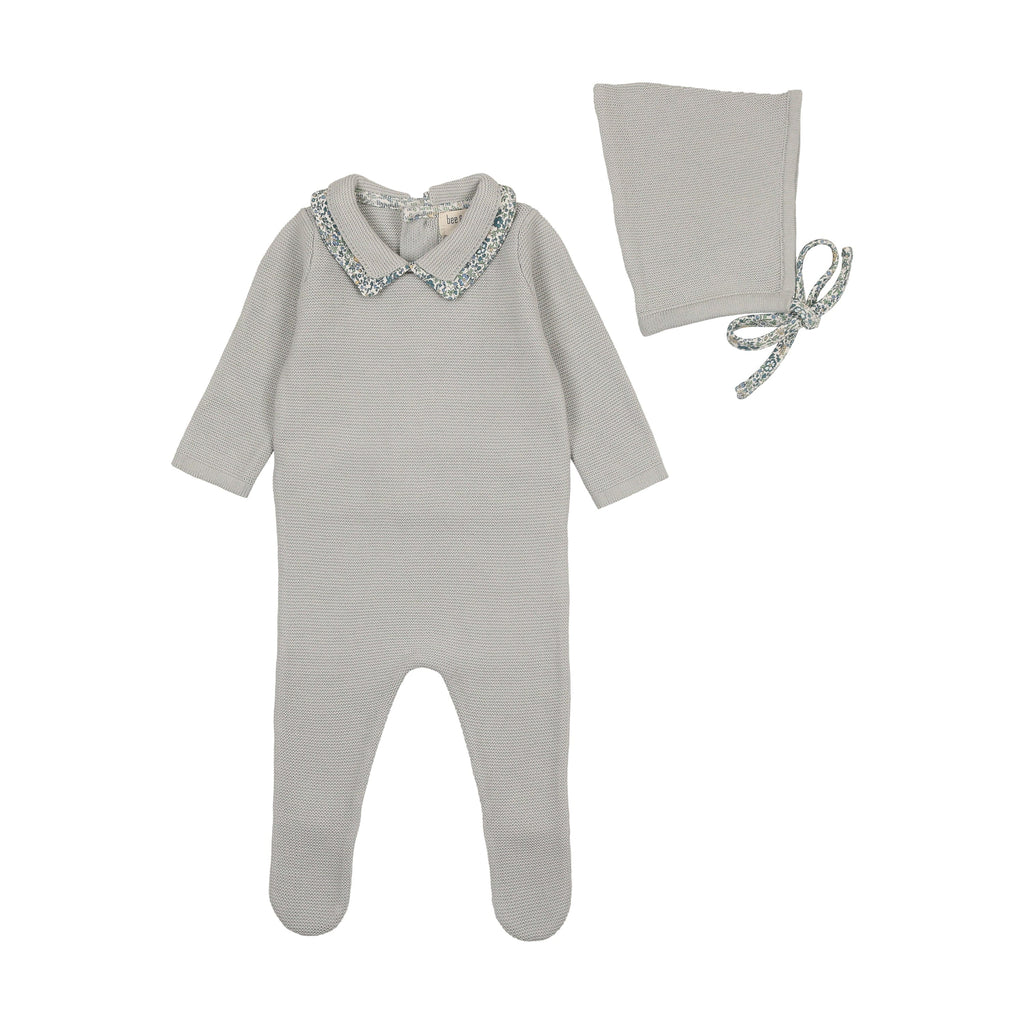 Bee&Dee Footie Jellybeanzkids Bee & Dee Knit Ditsy Footie/Bonnet-London Fog