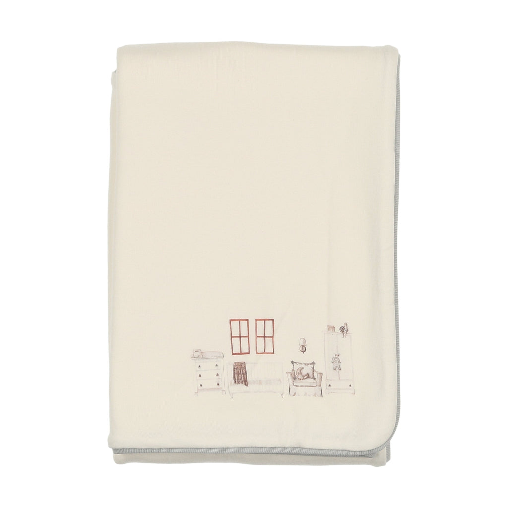 Bee&Dee Footie Jellybeanzkids Bee & Dee Little Nursery Footie/Beanie Layette Set-Ivory Boys